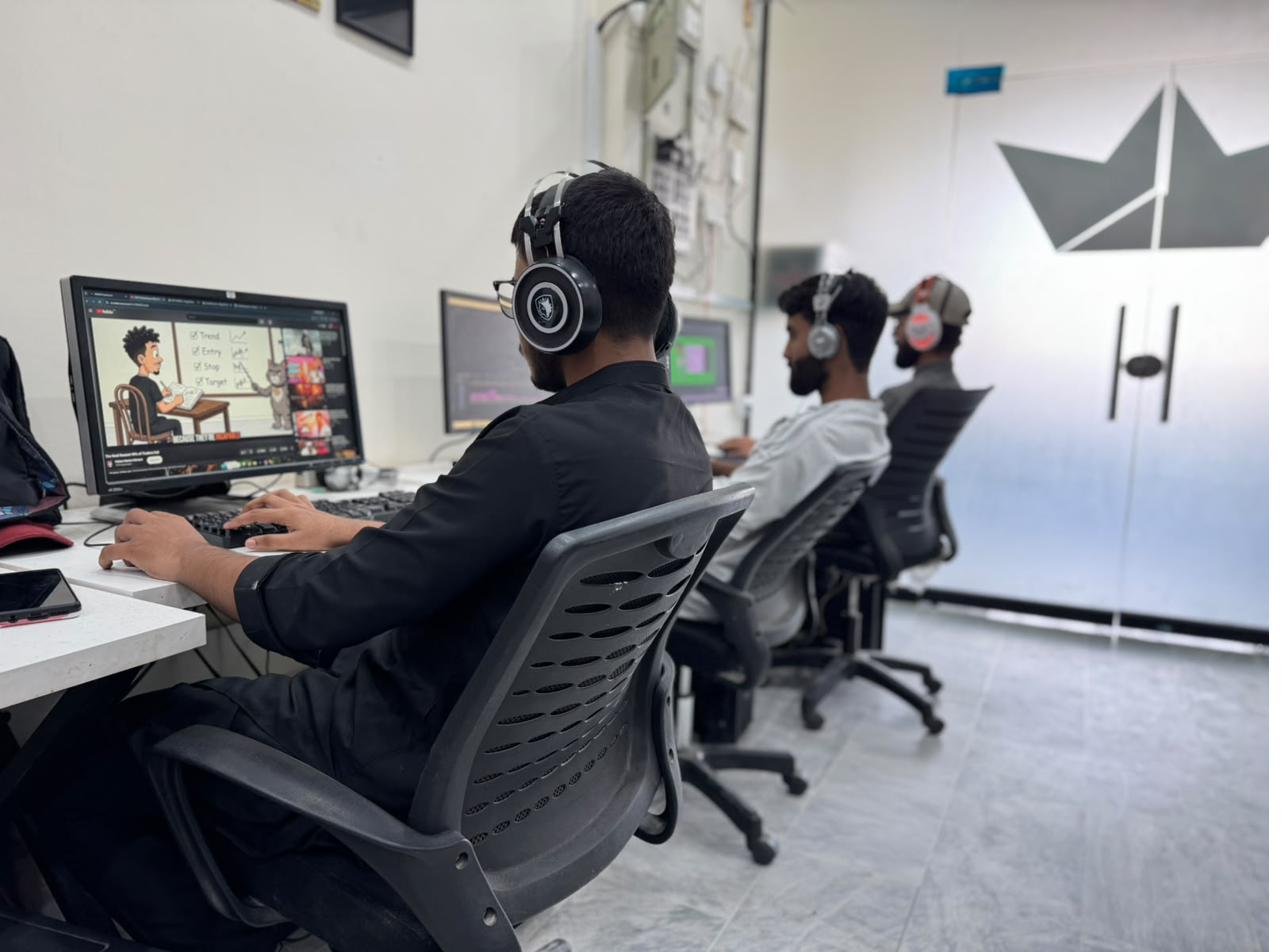 Editors at their screens